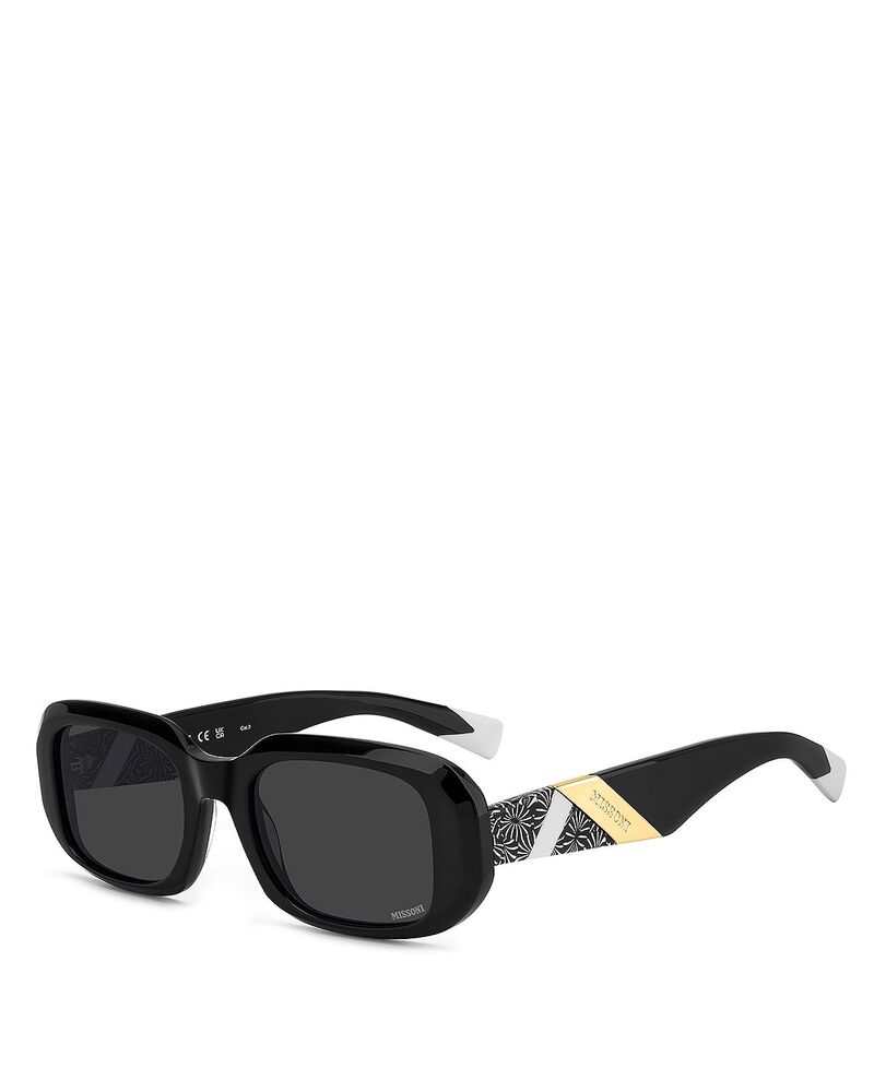 ミッソーニ レディース 付属物 サングラス・アイウェア Missoni Rectangular Sunglasses 52粍 Black 黒いこと