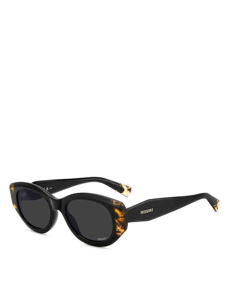 ミッソーニ レディース 佩び物 サングラス・アイウェア Missoni Oval Sunglasses 52粍 Black Havana 黒いこと