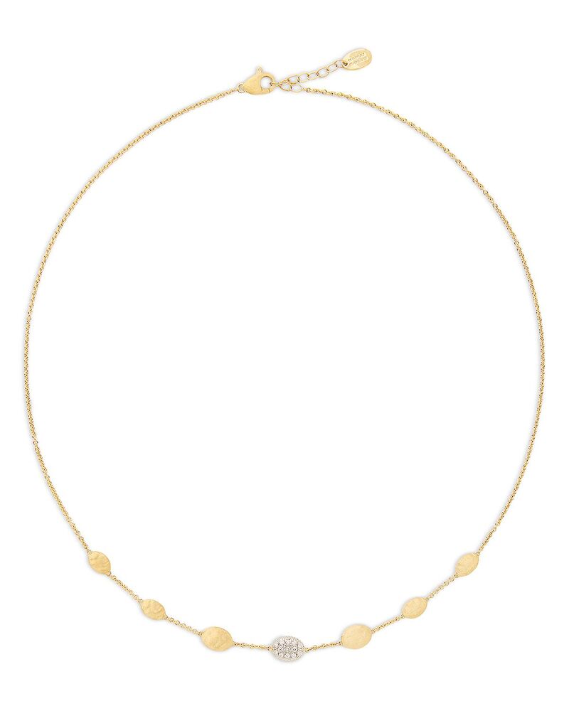 マルコ ビチェゴ レディース アクセサリー ネックレス・チョーカー・ペンダントトップ レース Marco Bicego 18K Yellow Gold Siviglia Diamond & Textured Link Chainecklace 16.5\