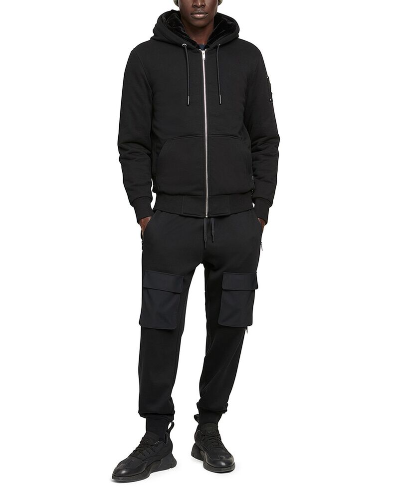 ヘアムースナックル メンズ アウター 上衣・上衣 落ち込む Moose Knuckles Classic Bunny Down Jacket Black 黒いこと