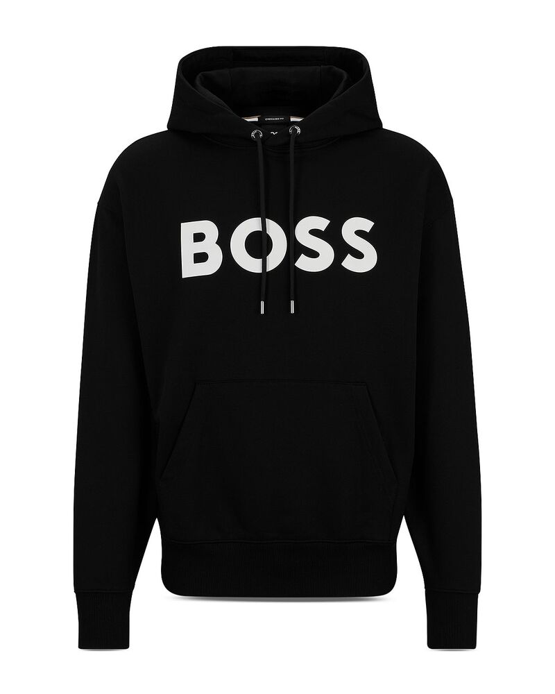 ボス メンズ アウター パーカー・スウェット レギュラーフィット プリント コットン ロゴ BOSSullivan Cotton Logo Print Regular Fit Hoodie Black ブラック 32,370円
