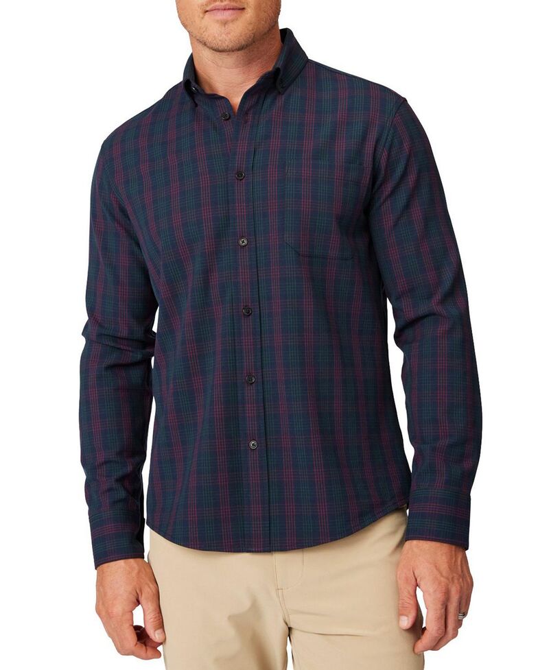 ミズンメイン メンズ トップス シャツ Mizzen+Main City Flannel Shirt Navy Broadway Plaid ネイビー｜ReVida 店