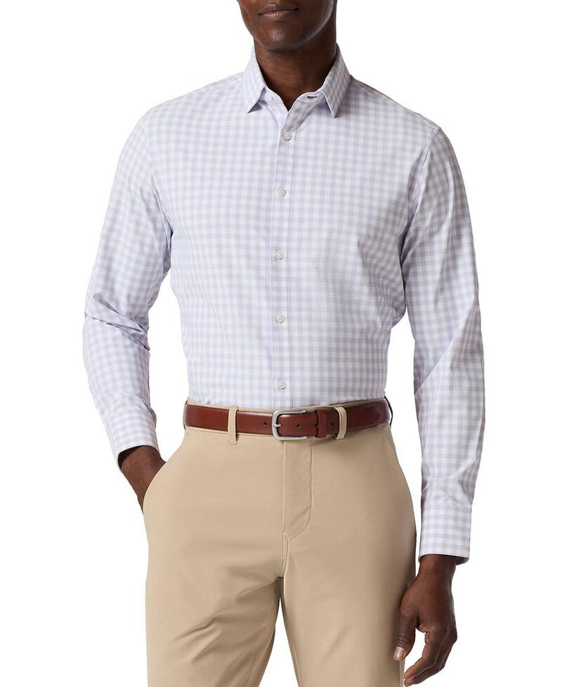 ミズンメイン メンズ トップス シャツ Mizzen+Main Leeward Long Sleeve Dresshirt Lilac Madison Check ライラック｜ReVida 店