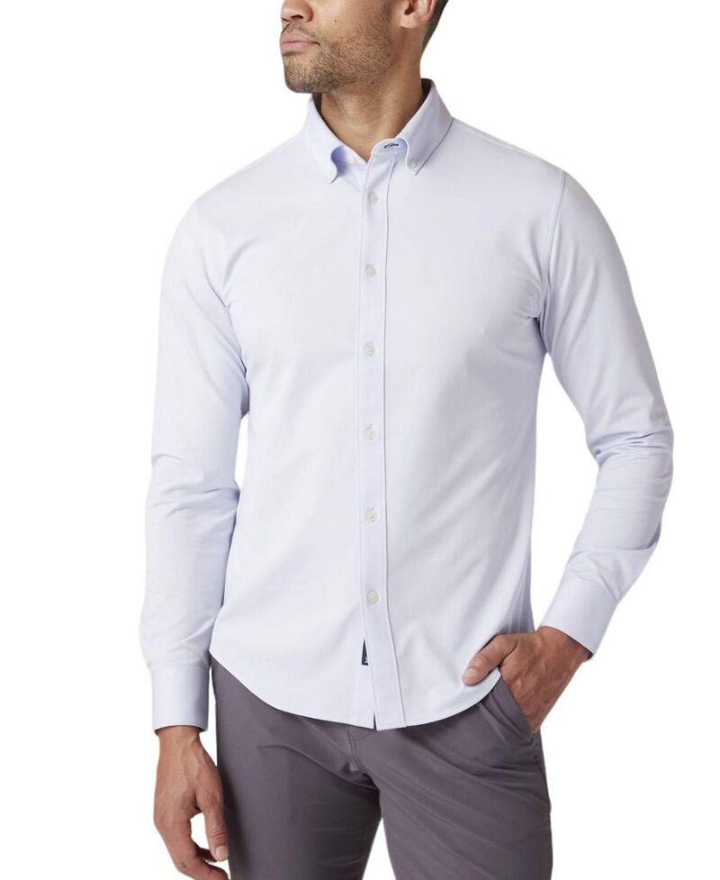 ミズンメイン メンズ トップス シャツ オックスフォード Mizzen+Main Ellis Oxford Solid Shirt Light/Pastel Blue ブルー