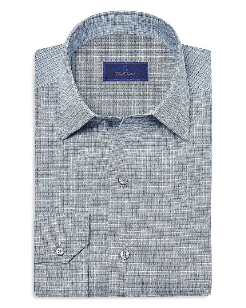 デイビッドドナヒュー メンズ トップス シャツ コットン Davidonahue Cotton Cashmere Check Sport Shirt Sky/ Multi マルチカラー