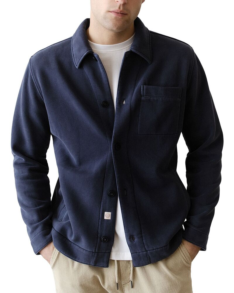 マリーン レイヤー メンズ トップス シャツ Marine Layer Cloud Nine Overshirt Mood Indigo インディゴ|ReVida 店