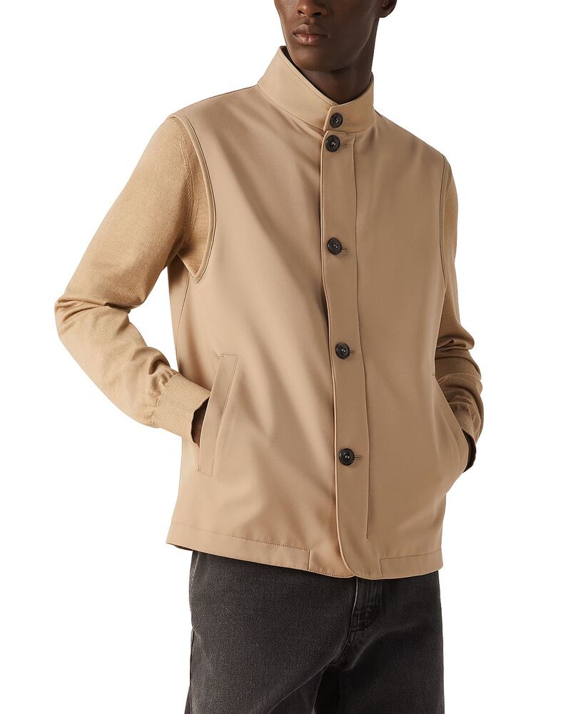 ゼニア メンズ アウター より良い ZEGNA Microfiber Motorin 50竓 Vest Beige ベージュ