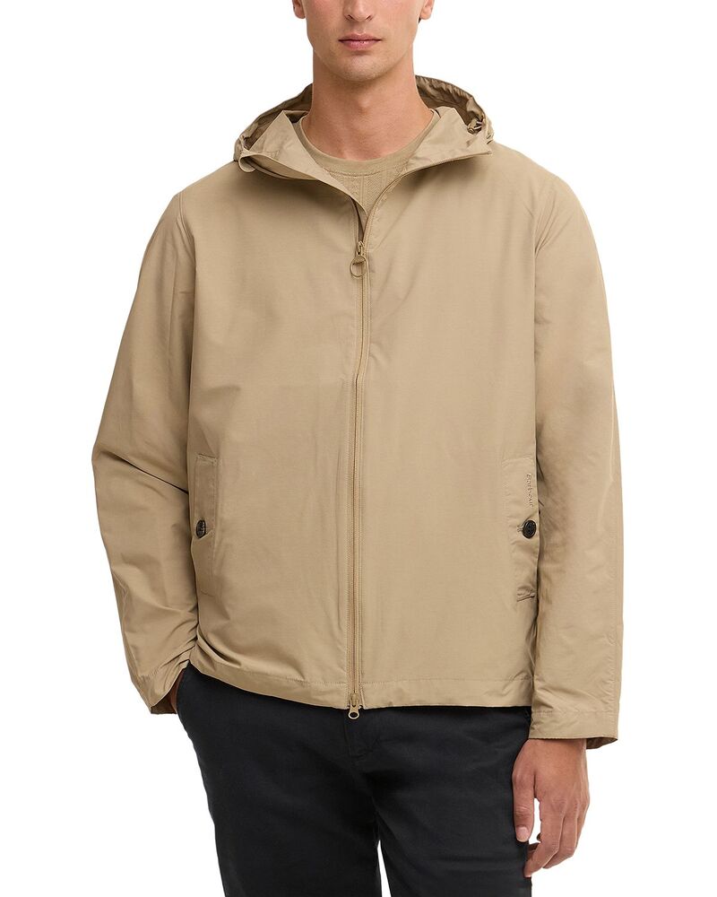 バブアー メンズ アウター ジャケット・ブルゾン Barbour Modern Rokig Hooded Showerproof Jacket Washed Stone ストーン｜ReVida 店 30,420円