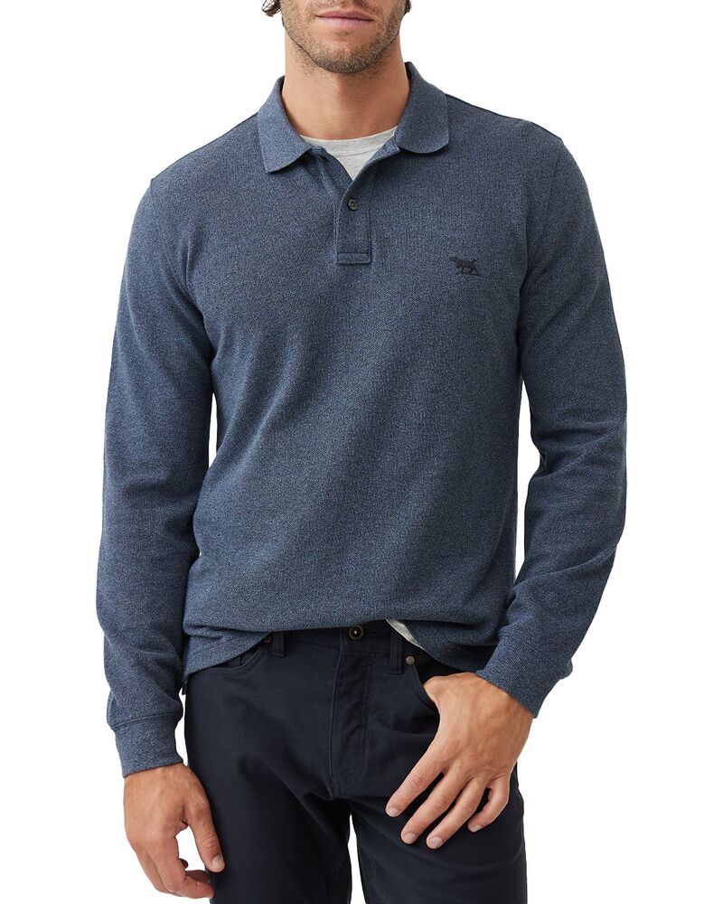 ロッドアンドグン メンズ トップス ポロシャツ Rodd & Gunn Long Sleeve Sports Fit Gunn Polo Marine｜ReVida 店