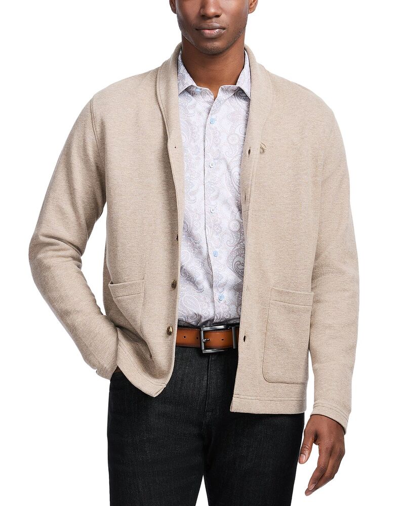 ロバートグラハム メンズ アウター ジレー 綿織物 編み物 Robert Graham Adriano Cotton Knit Shawl Cardigan Tan タン