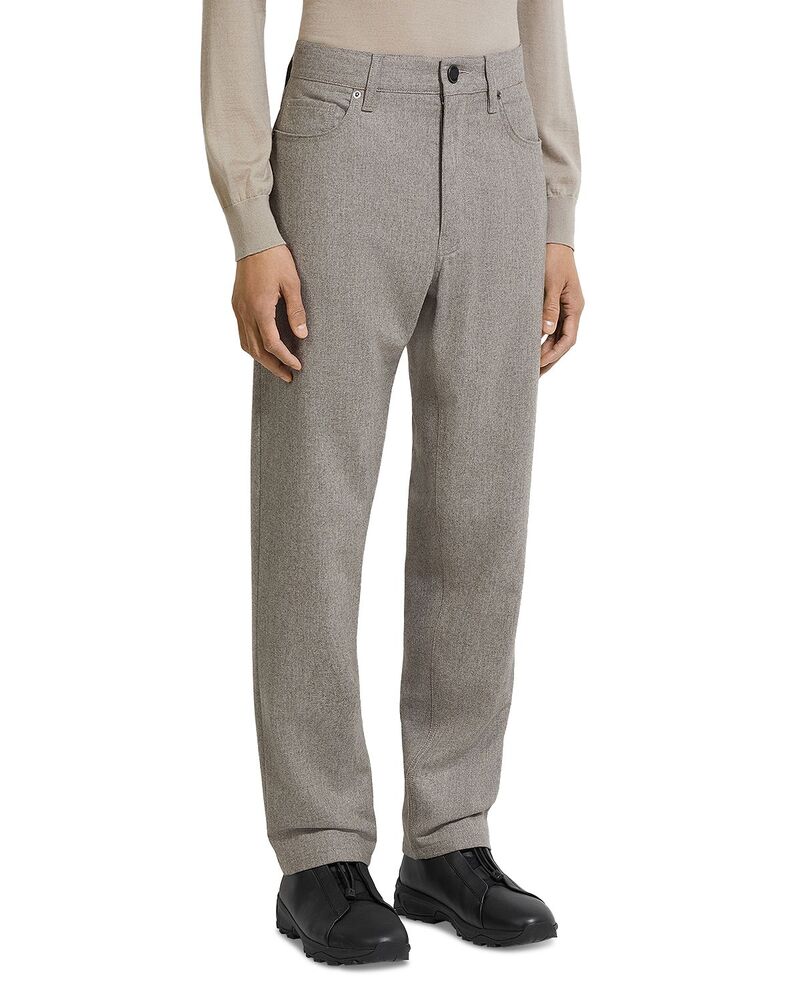 ゼニア メンズ ボトムス 心地よいズボン下 羊毛 ZEGNA Wool and Cashmere Roccia Pants Lightaupe トープ