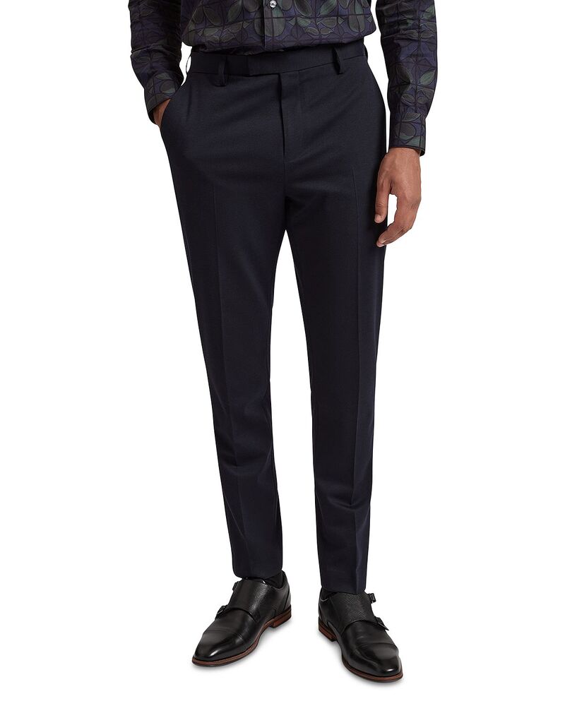 テッドベーカー メンズ ボトムス カジュアルパンツ スリムフィット Ted Baker Merick Slim Fitech Pants Navy ネイビー|ReVida 店