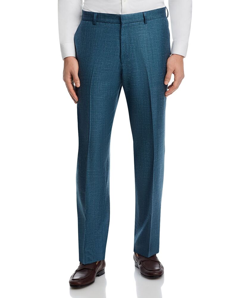 ヴィンス メンズ ボトムス カジュアルパンツ ウール シルク リネン Vince Wool Silk & Linen M lange Suit Pants Teal ティール