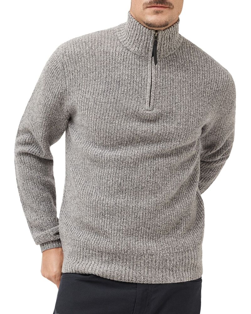 ロッドアンドグン メンズ アウター 編み物・プルオーバー ハーフジップ Rodd \u0026 Gunn Robbies Road Quarter Zip Sweater Asphalt