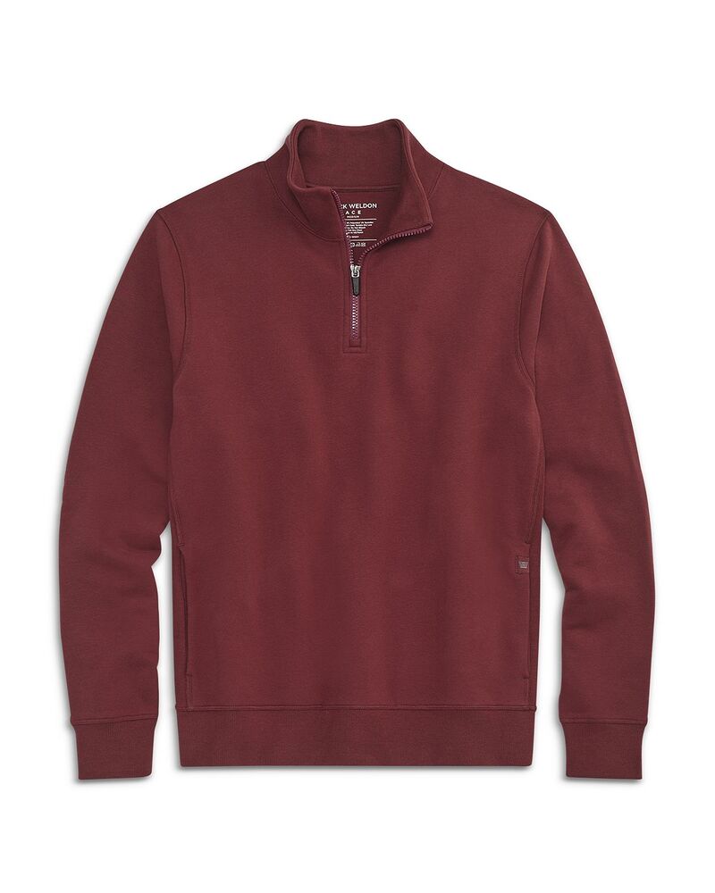 マック ウェルダン メンズ アウター 編み物・プルオーバー 伸び伸びする相応う ハーフジップ Mack Weldon Ace Relaxed Fit Quarter Zip Sweater Aged Port