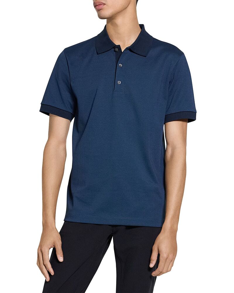 セオリー メンズ トップス ポロシャツ Theory Geo Polo in Mod Jacquard Baltic Multi マルチカラー 25,760円