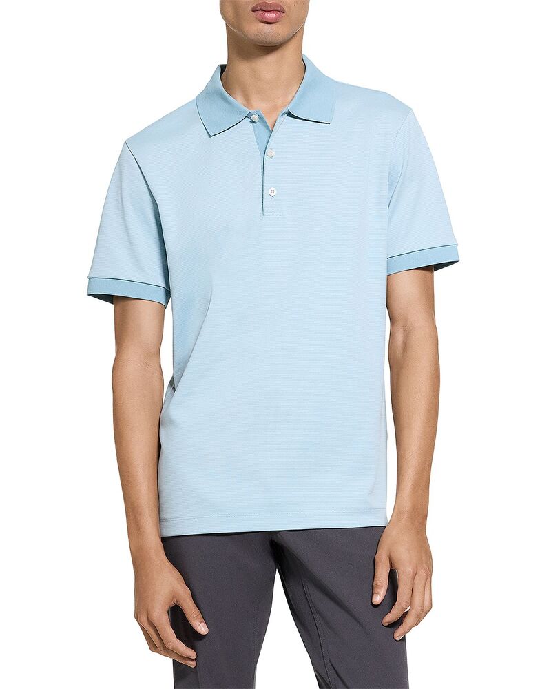 セオリー メンズ トップス ポロシャツ Theory Geo Polo in Mod Jacquard Ocean Air Multi マルチカラー