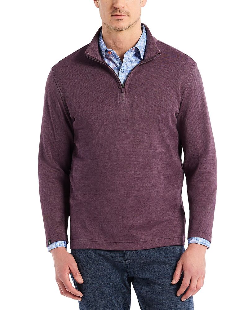 ロバートグラハム メンズ アウター ニット・セーター ハーフジップ Robert Graham Troland Quarter Zip Sweater Plum Perfect プラム 14,230円
