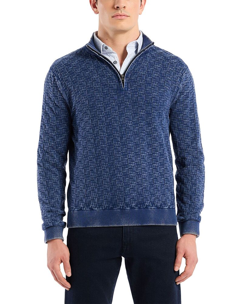 ロバートグラハム メンズ アウター 編み物・プルオーバー ハーフジップ Robert Graham Aubin Quarter Zip Sweater Navy 米国海軍