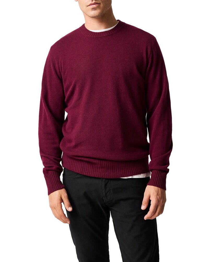 ロッドアンドグン メンズ アウター ニット・セーター クルーネック ウール Rodd & Gunn Stewart Island Wool & Cashmere Crewneck Sweater Burgundy バーガンディ｜ReVida 店