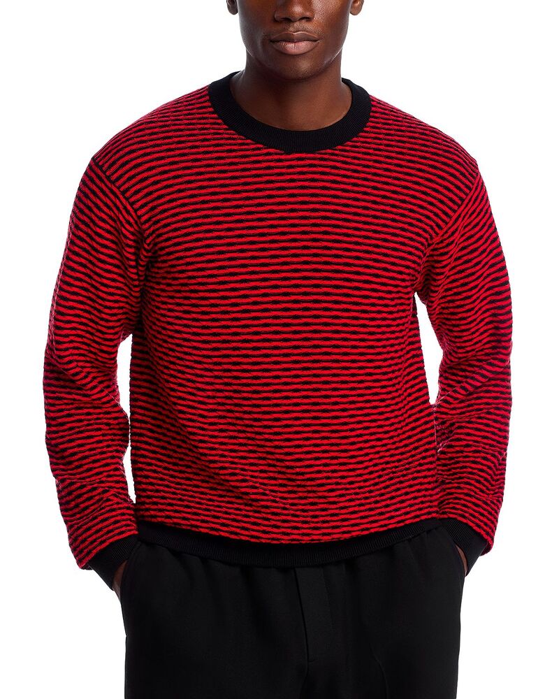 フューゴ メンズ アウター 編み物・スウェーター 労働者の一団素っ首 HUGO Sonderson Crewneck Sweater Open Pink サクラ色