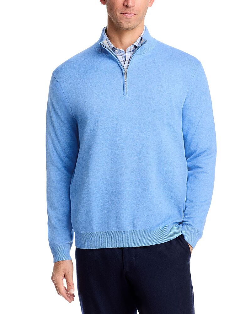 ピーター・ミラー メンズ アウター パーカー・スウェット ハーフジップ セーター Peter Millar Quarter Zip Sweater Bluebird