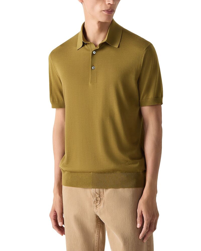ゼニア メンズ トップス スポーツシャツ 羊毛 ZEGNA 15milmil15 Wool Polo Shirt Olive Green 緑であること