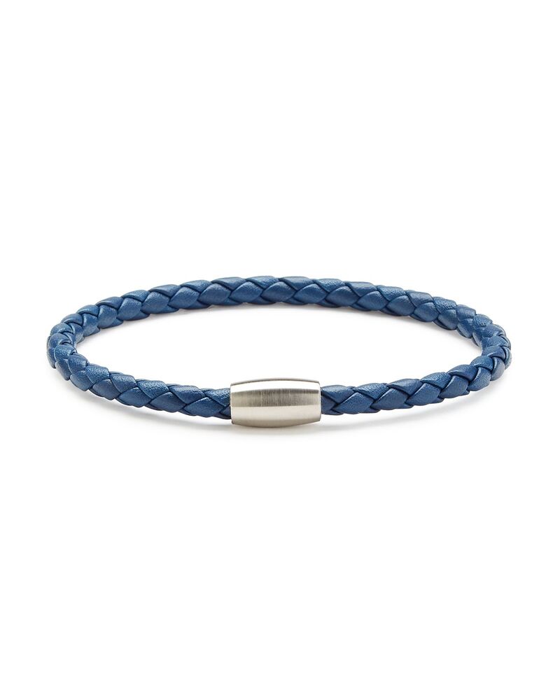 リンクアップ メンズ アクセサリー ブレスレット・バングル・アンクレット レザー LINK UP Braided Leather Cord Bracelet Blue ブルー 28,470円