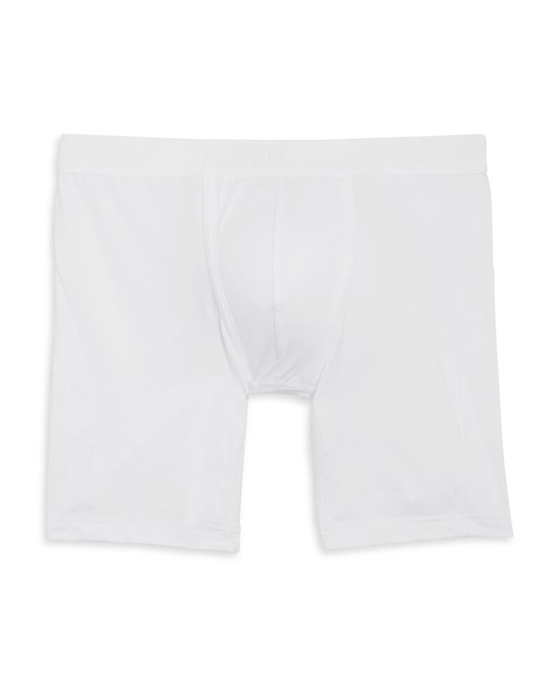 ハンロ メンズ アンダーウェア ボクサーパンツ コットン Hanro Cotton Essentials Long-Leg Boxer Briefs White ホワイト|ReVida 店