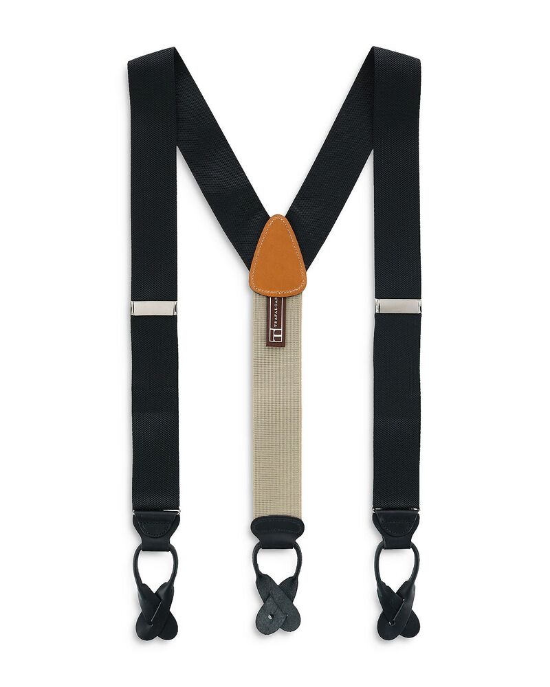 トラファルガー メンズ アクセサリー ベルトール Trafalgar Big & Tall Hudson Solid Color Brace Black ブラック