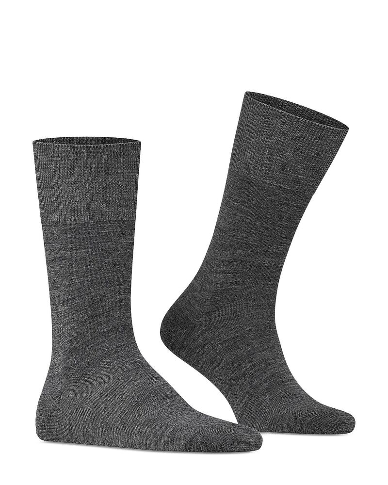 ファルケ メンズ アンダーウェア 靴下 ウール Falke Airport Wool Blend M lange Socks Dark Gray グレー