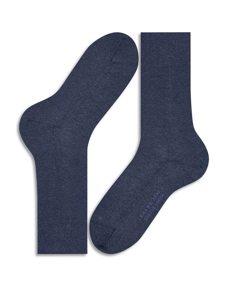 ファルケ メンズ アンダーウェア 靴下 コットン Falke Sensitive London Cotton Blend Solid Socks Navy Melange ネイビー
