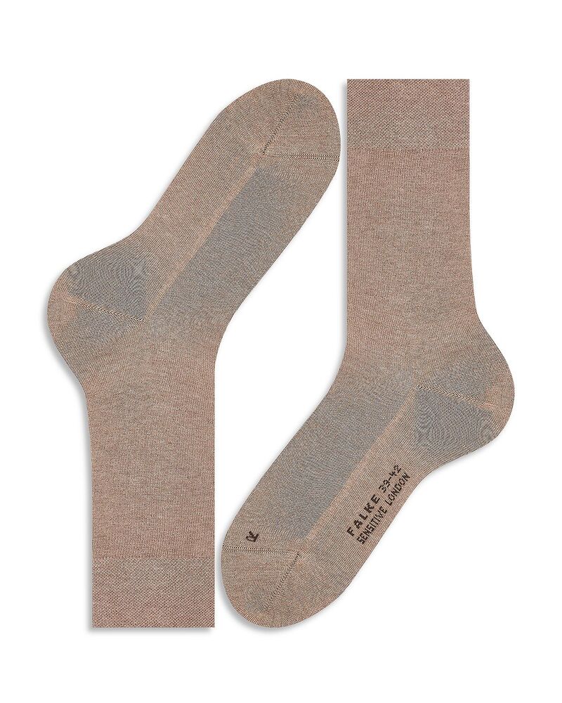 ファルケ メンズ アンダーウェア 靴下 コットン Falke Sensitive London Cotton Blend Solid Socks Nutmeg Melange