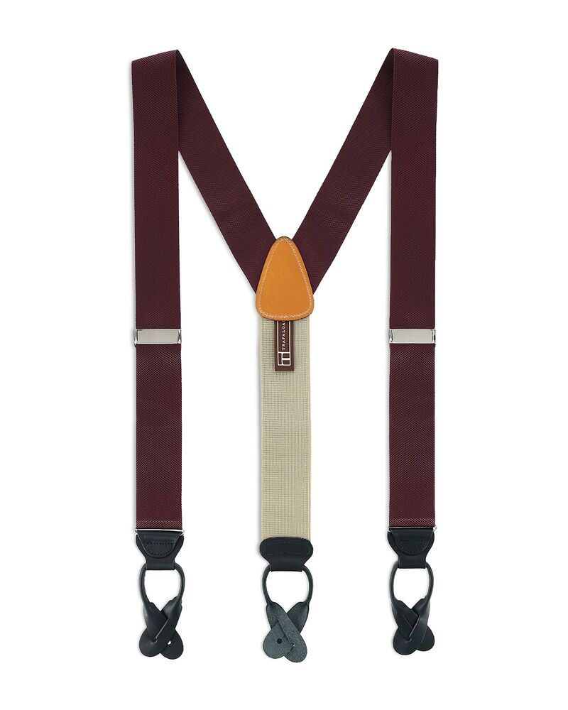 トラファルガー メンズ アクセサリー ベルト ナイロン Trafalgar Hudsonylon Button End Suspenders Burgundy バーガンディ