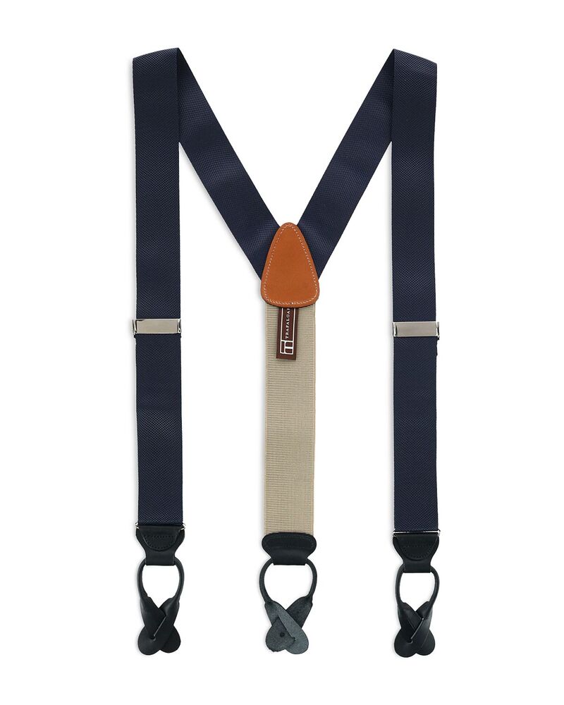 トラファルガー メンズ アクセサリー ベルト ナイロン Trafalgar Hudsonylon Button End Suspenders Navy ネイビー