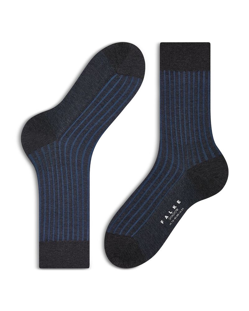 ファルケ メンズ アンダーウェア 靴下 ナイロン コットン Falke Shadow Mercerized Cotton & Nylon Dressocks Anthracite Melange