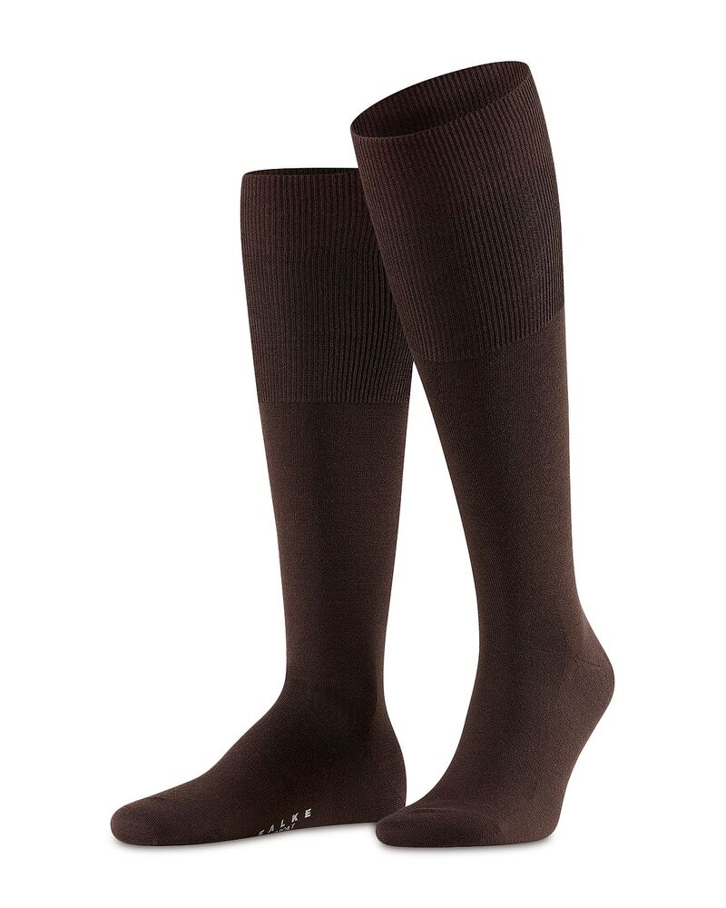 ファルケ メンズ アンダーウェア 靴下 ウール Falke Airport Merino Wool Blend Knee High Socks Brown ブラウン|ReVida 店