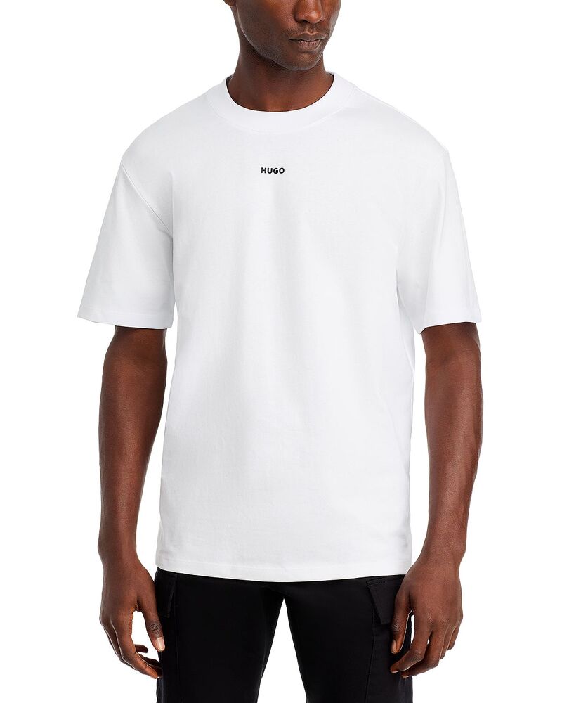 フューゴ メンズ トップス プルオーバー 刷り上げる ロゴタイプ HUGO Dapolino Smallogo Printee White 白いこと