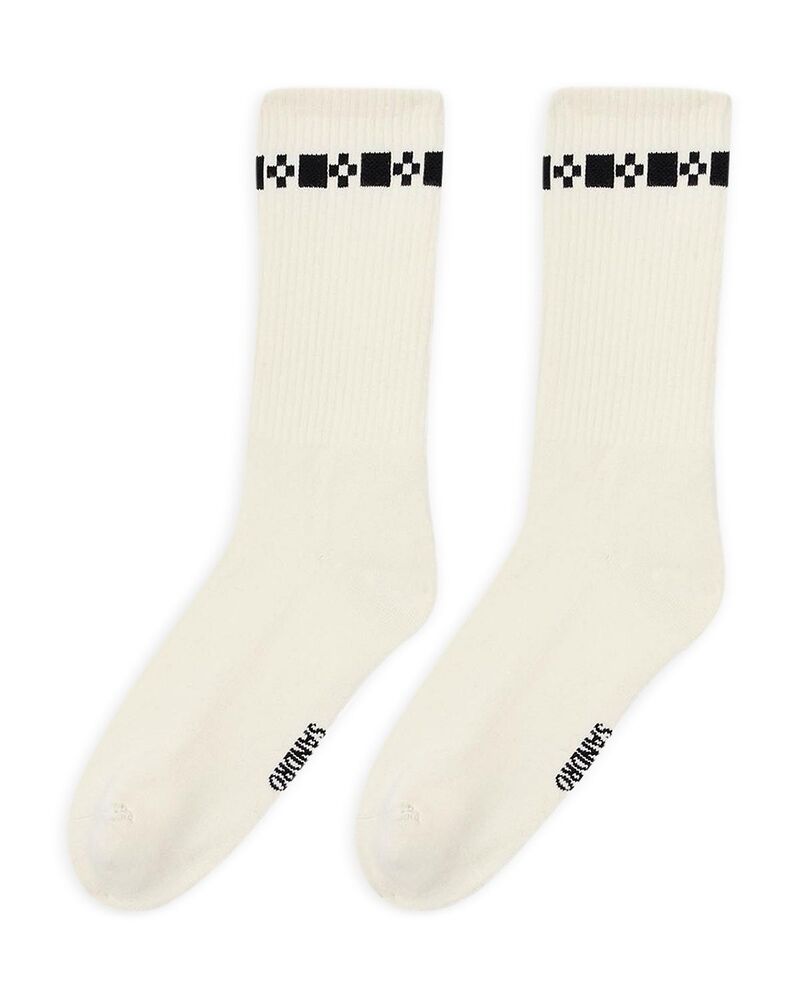 サンドロ メンズ アンダーウェア 靴下 刺繍 ニット Sandro Embroidered Fine Knit Socks Off White オフホワイト