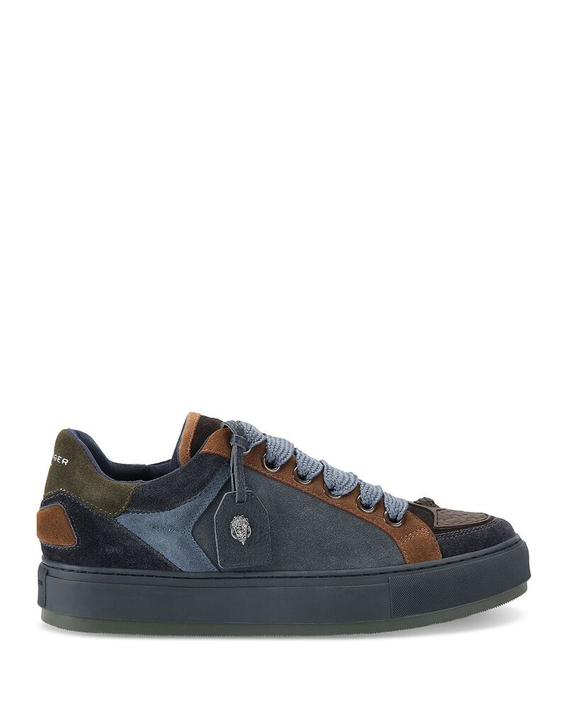 カートジェイガーロンドン メンズ シューズ スニーカー レース KURT GEIGER LONDON Men'southbank Tag Lace Up Sneakers Dark Blue ブルー