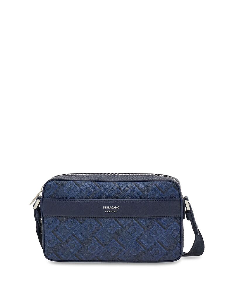 フェラガモ メンズ バッグ FERRAGAMOnogram Crossbody Bag New Navy ネイビー
