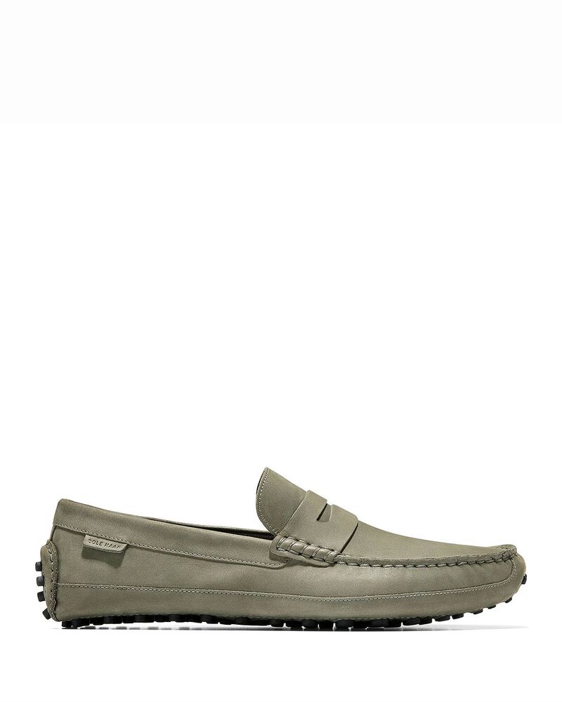 コールハーン メンズ シューズ スリッポン・ローファー レザー Cole Haan Men's Davies Grand Nubuck Leather Driving Loafers Dusty Olive オリーブ