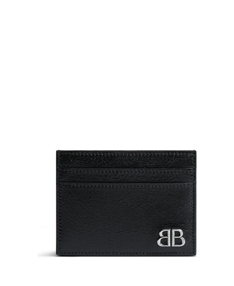 バレンシアガ メンズ アクセサリー 財布 Balenciaga Monaco Card Holder Black ブラック