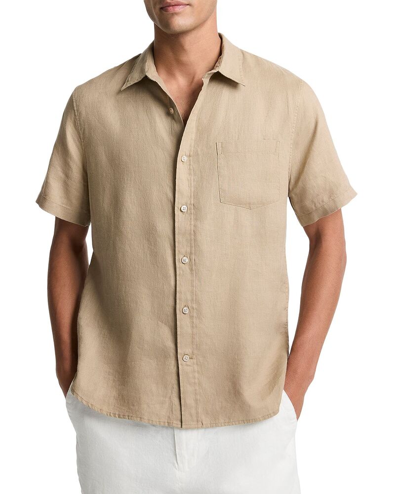 ヴィンス メンズ トップス シャツ リネン Vince Short Sleeve Linen Shirteak