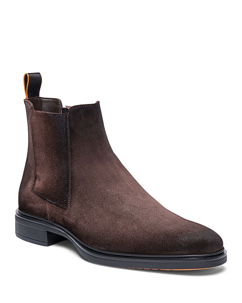 サントーニ メンズ シューズ ブーツ・レインブーツ チェルシーブーツ チェルシー Santoni Men\u0027s Chelsea Boots Dark Brown 赤銅色