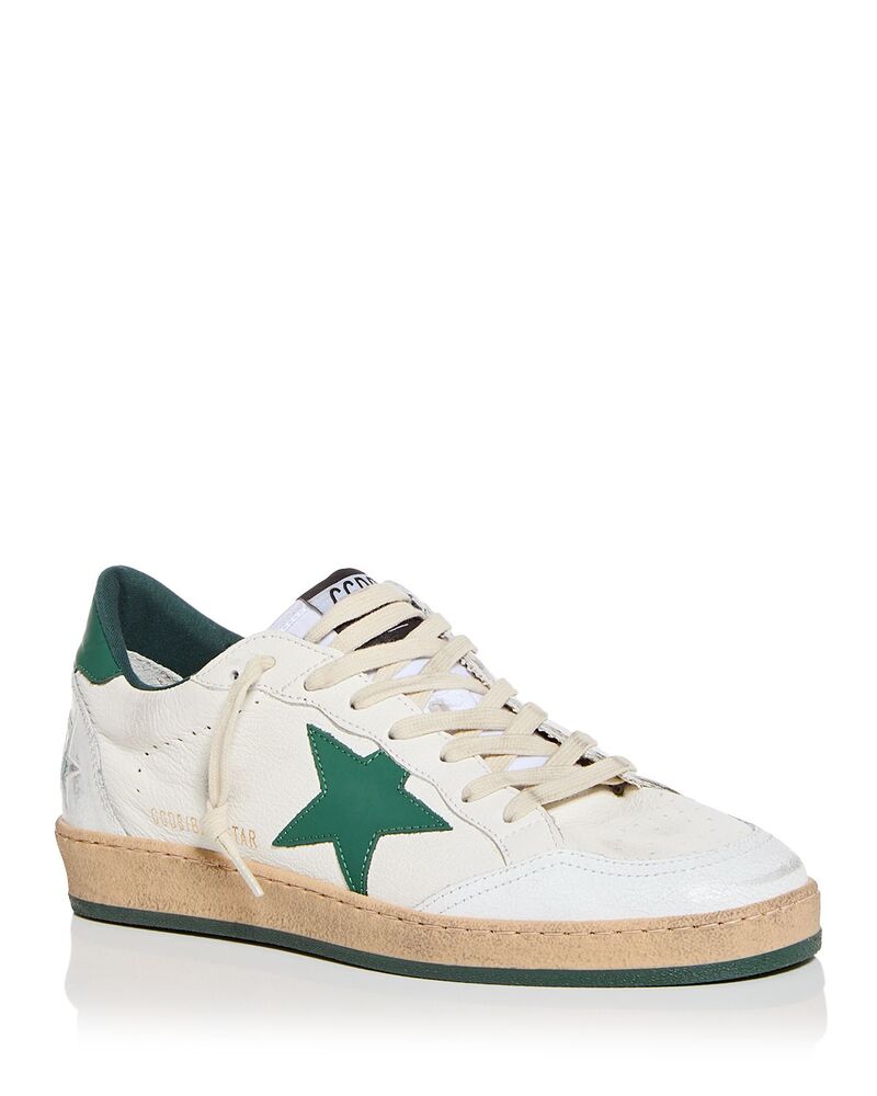 ゴールデングース レディース シューズ スニーカー Golden Goose Unisex Ballstar Low Top Sneakers White/Green ホワイト