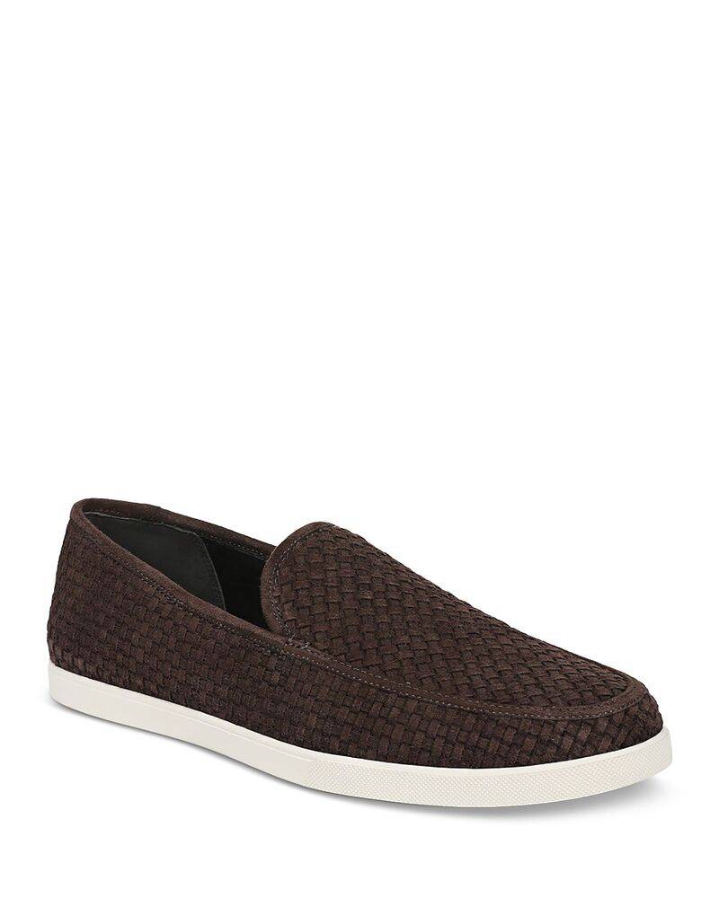 ヴィンス メンズ シューズ スリッポン・ローファー スエード Vince Men'sonoma Suede Basketweave Loafers Cocoa Brown ブラウン