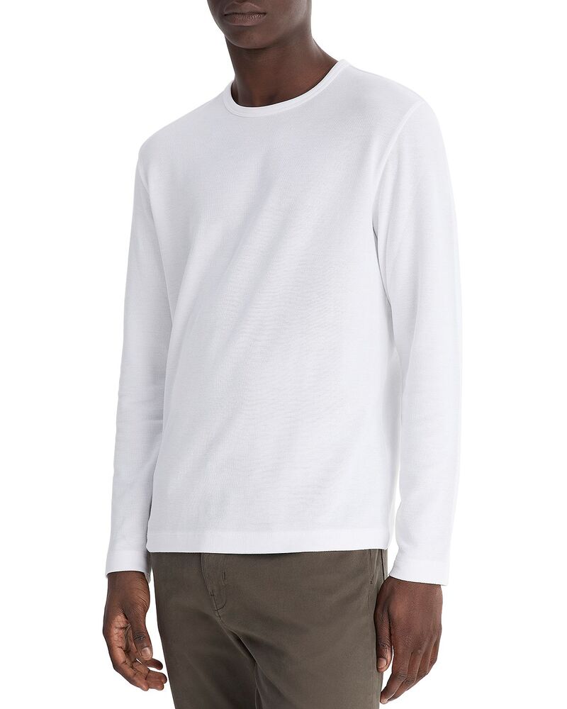 ヴィンス メンズ トップス Tシャツ Vince Pima Pique Long Sleeve Tee Optic White ホワイト