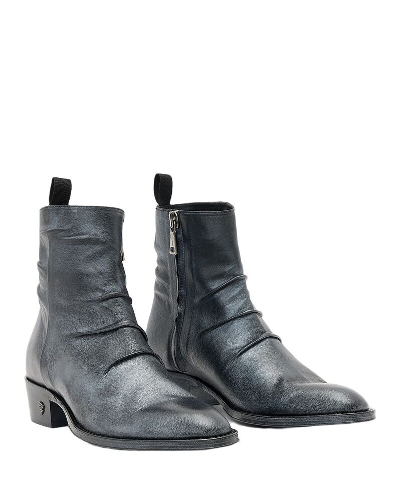 ジョンバルベイトス メンズ シューズ ブーツ・レインブーツ John Varvatos Men\u0027s Two Five Zip Boots Griffin Grey 薄墨色
