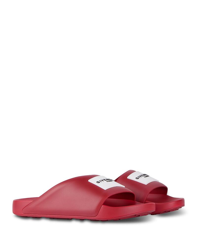 ジバンシー メンズ シューズ サンダル Givenchy Men's Label Slide Sandals Vermillon｜ReVida 店